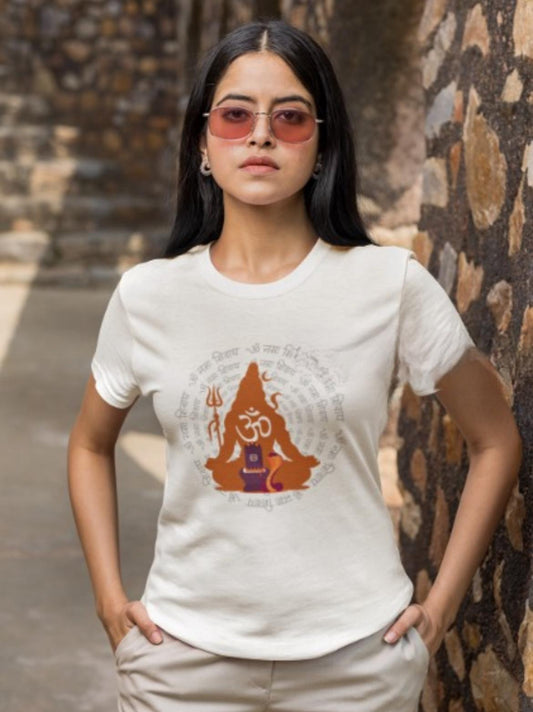 Divine Shiva Silhouette Women's T-shirt – Embrace the Power of Om